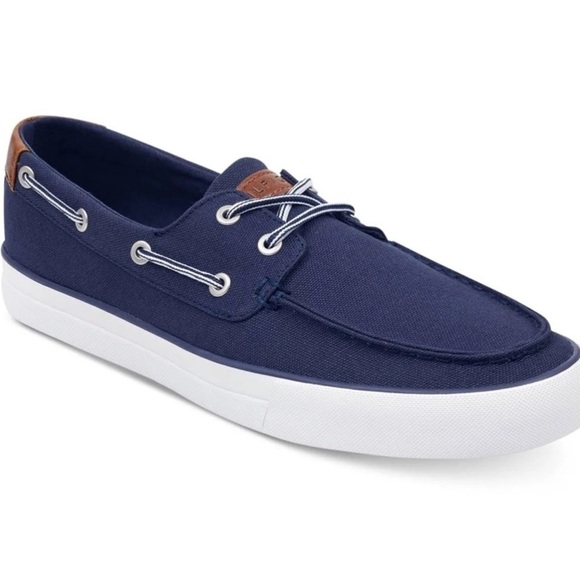 Tommy Hilfiger Men's Petes Boat Shoes Size 9 Blue Preppy Contemporary Fisherman - Picture 1 of 16